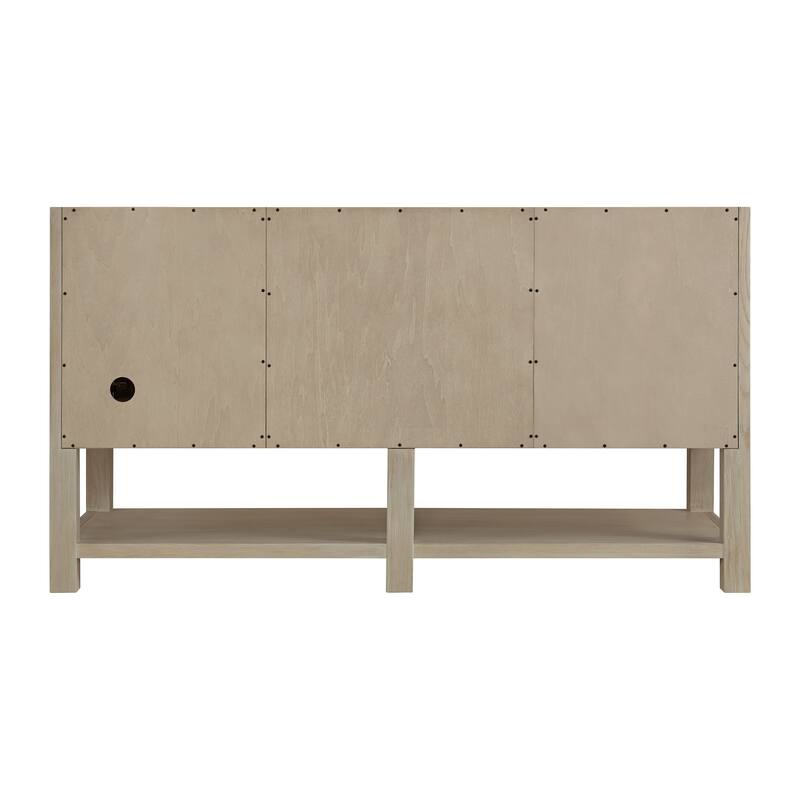 Breckenridge 60" Double Vanity, Whitewashed Oak - 60D