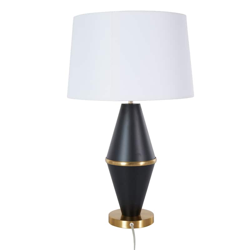 Metal Room Table Lamp with Gold Accents - Black or White - CosmoLiving by Cosmopolitan