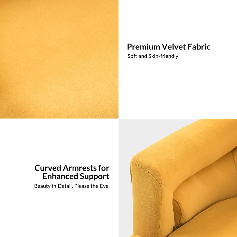 Kanstantin Modern Upholstered Swivel Barrel Chair with Golden Base Set Of 2 by HULALA HOME