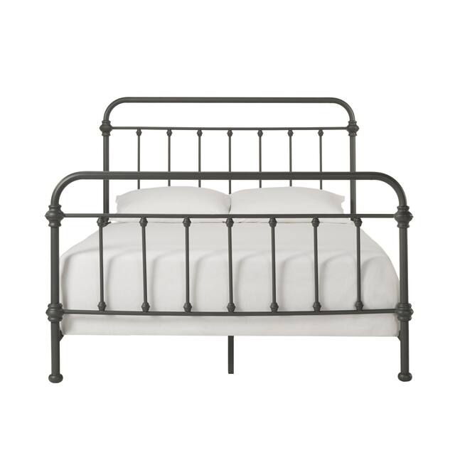 Giselle Victorian Iron Metal Bed by iNSPIRE Q Classic - Dark Grey - Queen