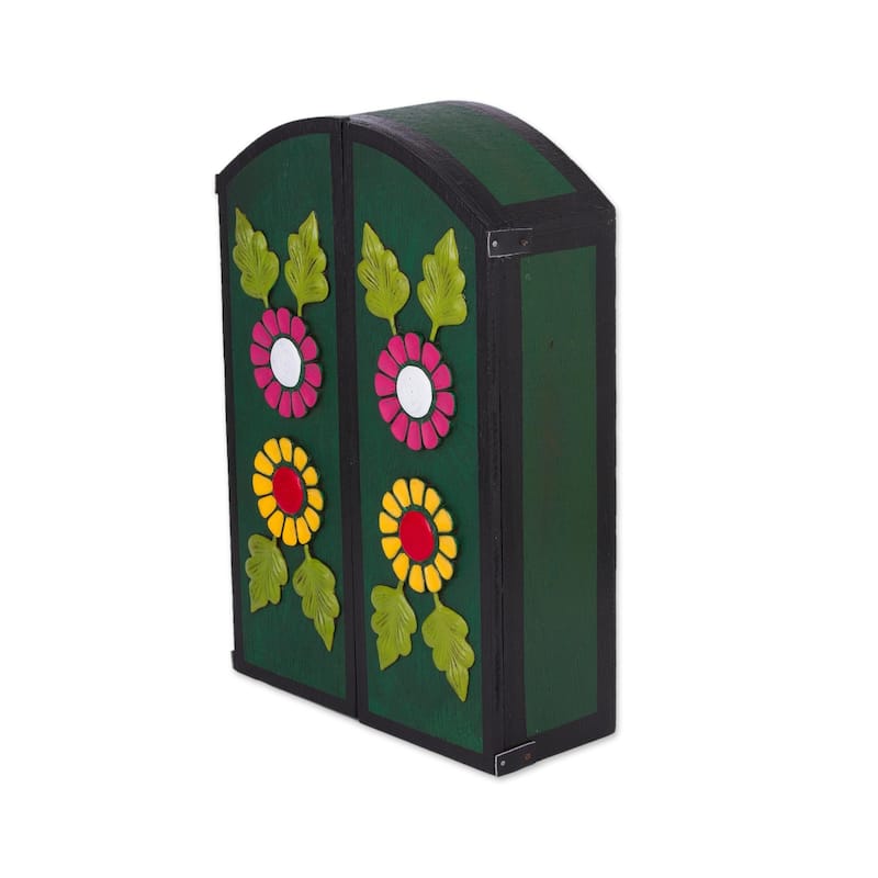 Novica Handmade Party In The Cemetery Ceramic Retablo