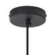 preview thumbnail 9 of 13, Quinn River of Goods Black Metal and Hand Blown Glass 6-Inch Pendant Light with Adjustable Hanging Cord - 6" x 6" x 60"