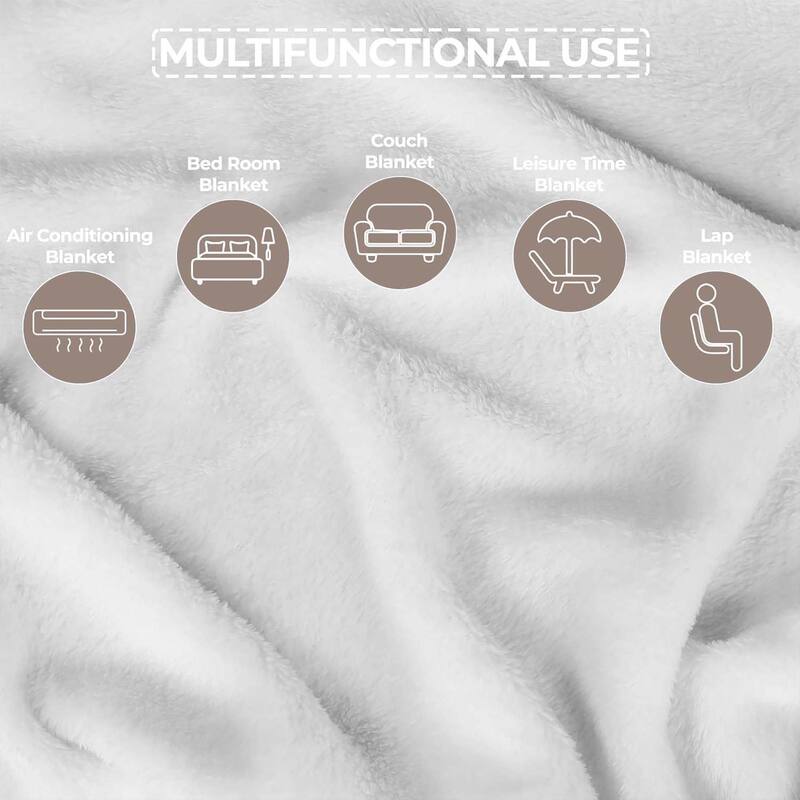 Superior Fleece Plush Medium Weight Soft Fluffy Decorative Blanket