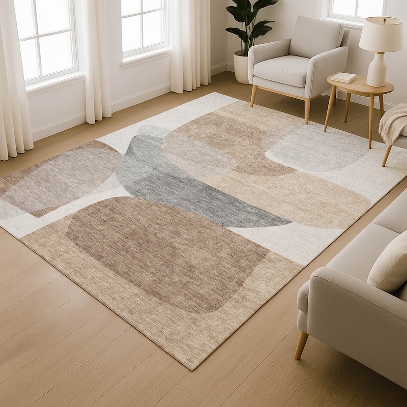 Premium Washable Super Soft Contemproary Retro Mayfield Rug