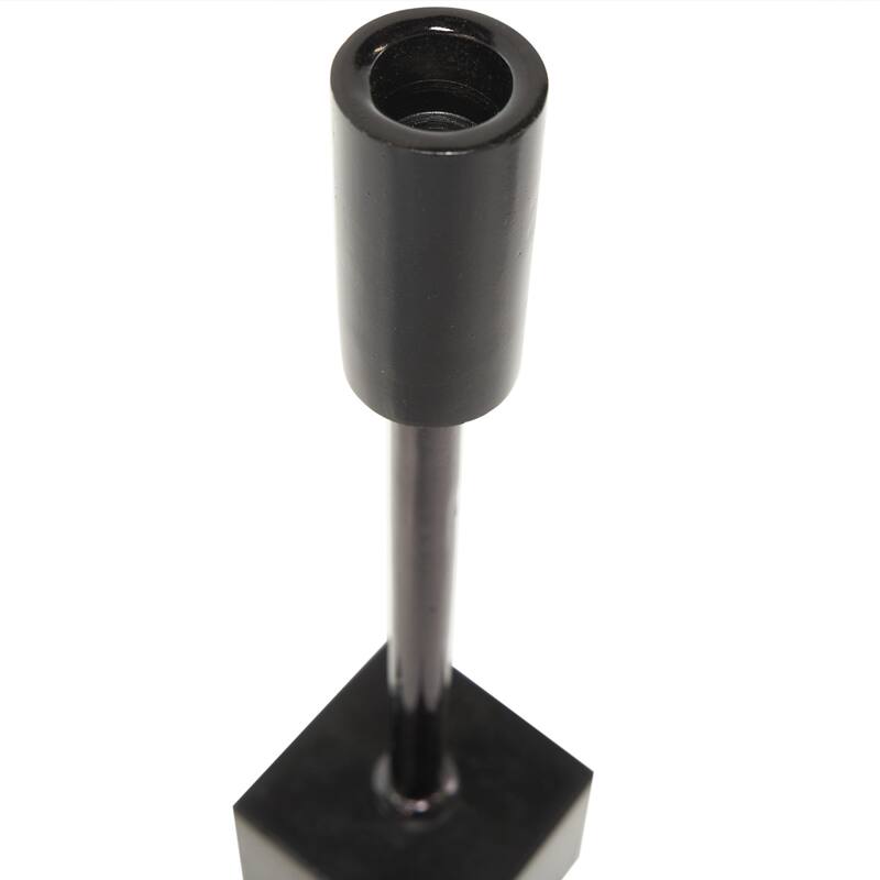 Aluminum Metal Slim Decorative Candle Holder with Black Block Bases - Set of 2 Silver or Black - Roche River Decor