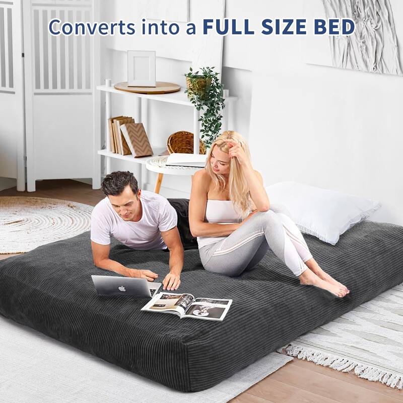 Bean Bag Chairs, Convertible Bean bag Chair from Bean Bag to Mattress for Home Living Room