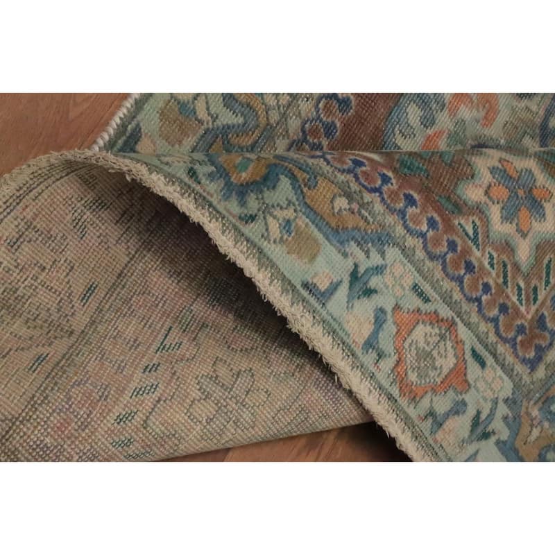Hand Knotted Oriental 100% Wool Carpet Traditional Medallion Brown Tabriz Area Rug - 4' 7'' X 3' 0''