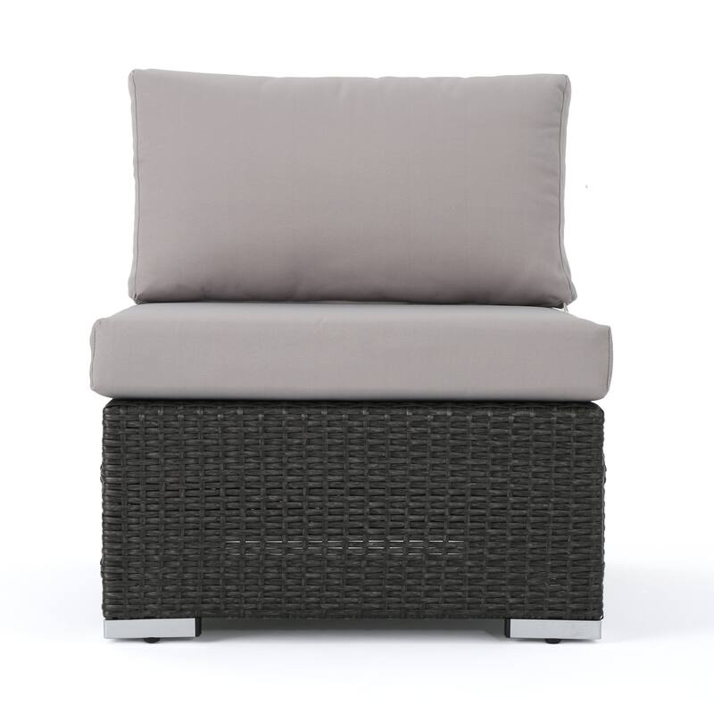 Santa Rosa Wicker Outdoor Armless Club Chair by Christopher Knight Home