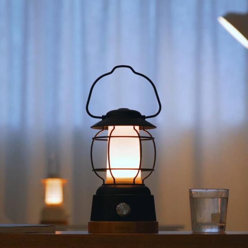 Kibun by Bulbrite S'mores Cordless LED Outdoor Table Lamp + Dimmer Built-in Rechargeable Battery 3-Level Brightness + Power Bank