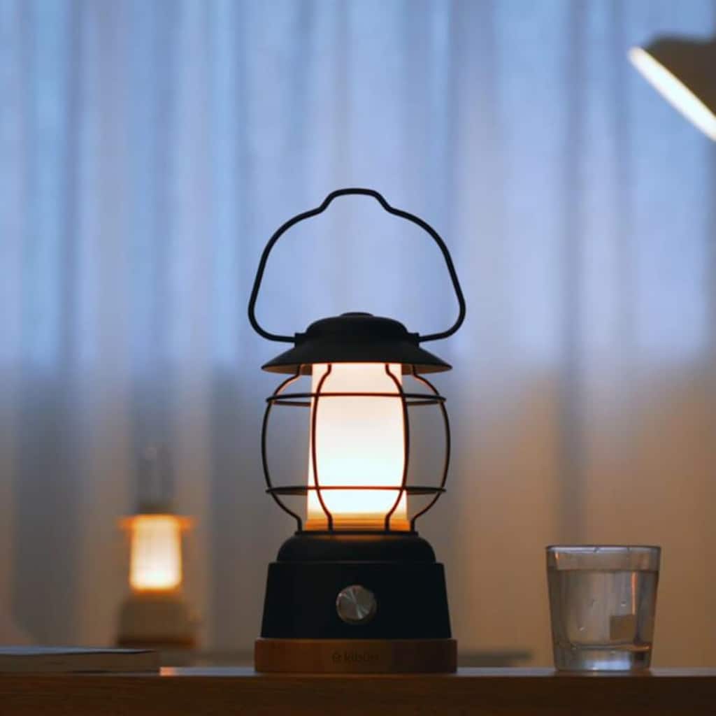 Kibun by Bulbrite S'mores Cordless LED Outdoor Table Lamp + Dimmer Built-in Rechargeable Battery 3-Level Brightness + Power Bank