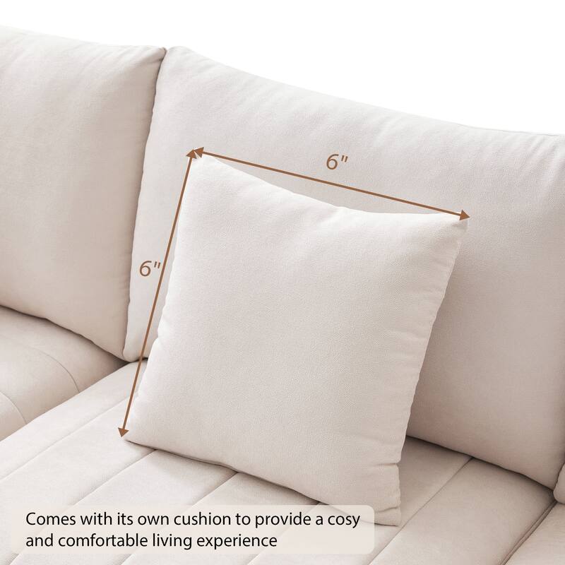 L-Shaped Modular Sectional Sofa, Upholstered Deep Seat Cloud Couch