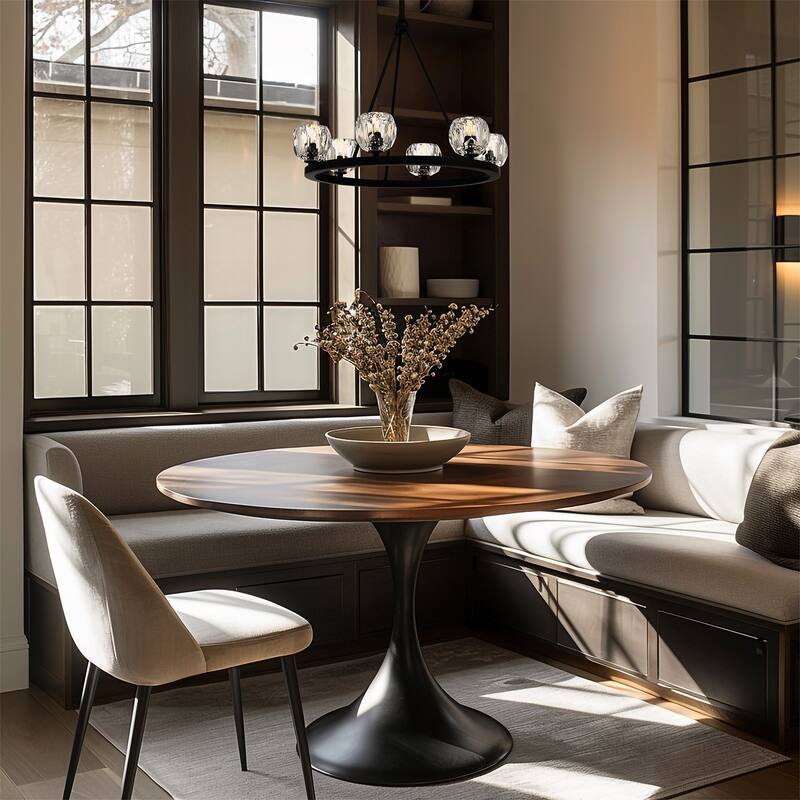 Aragon 6 Light Matte Black Chandelier