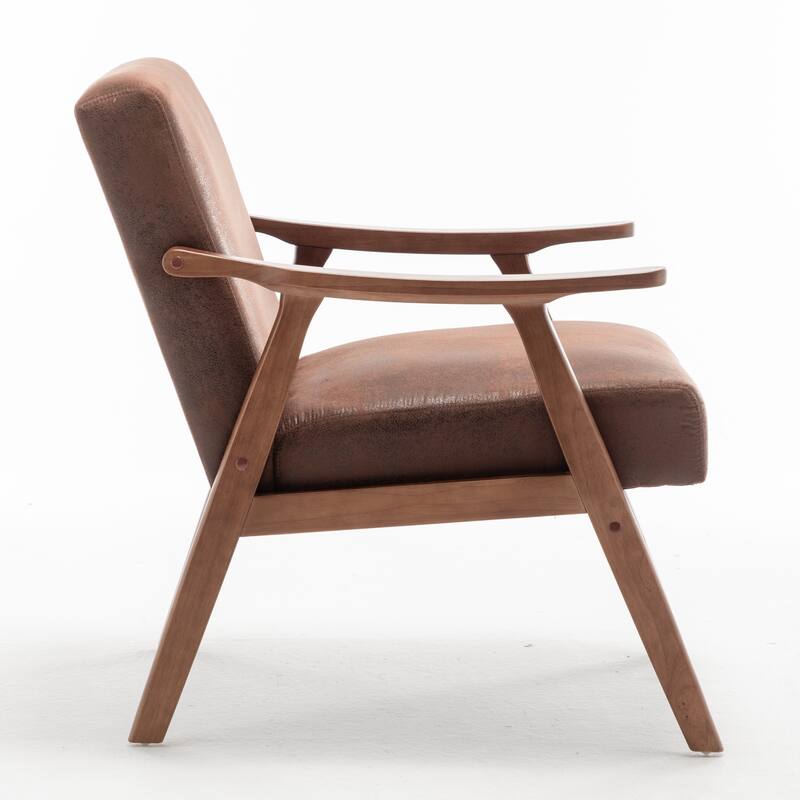 Mid-Century Modern Chair, Living Room Chair with Solid Wood Frame
