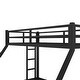 preview thumbnail 7 of 9, Twin XL over Queen Size Metal Bunk Bed with Space-Saving Design and Ladder for Teens