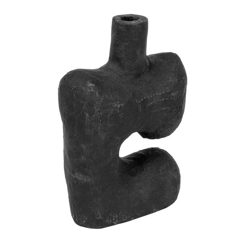 Decorative Paper Mache Vase - Black