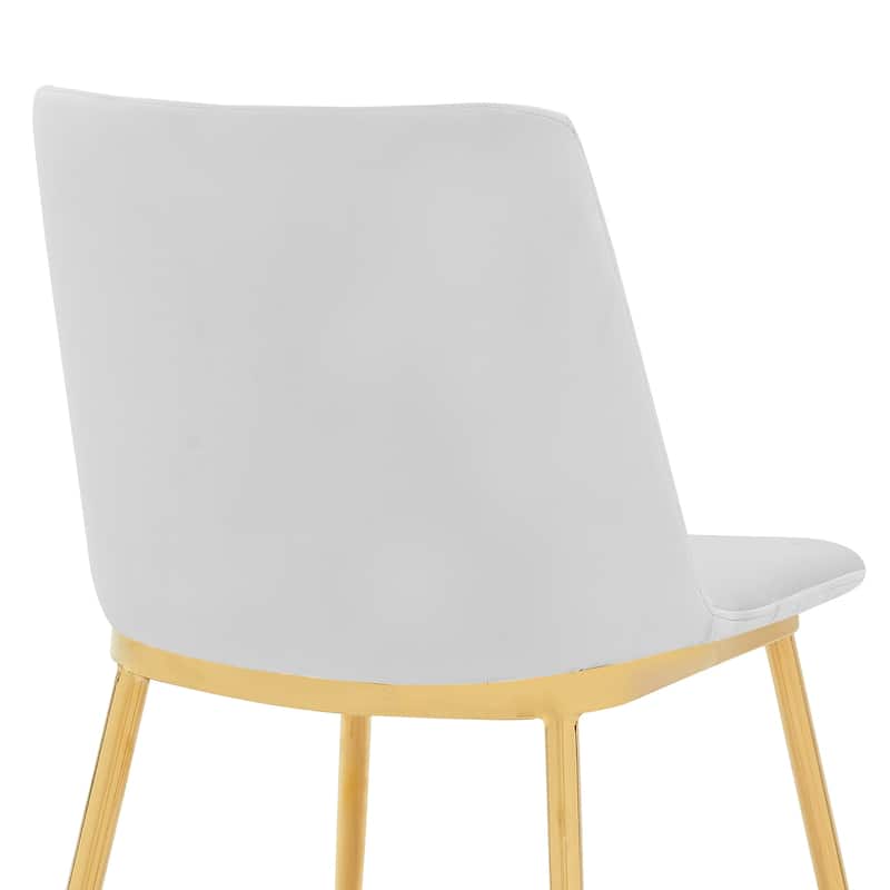 Messina Retro Velvet Dining Chairs with Gold Legs - Set of 2