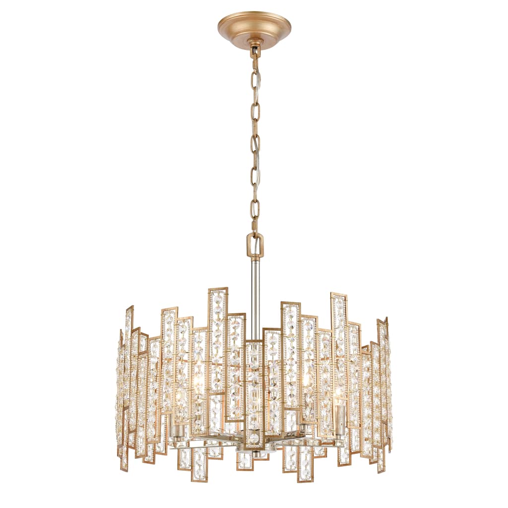 Equilibrium 19-inch Wide 5-Light Chandelier in Matte Gold