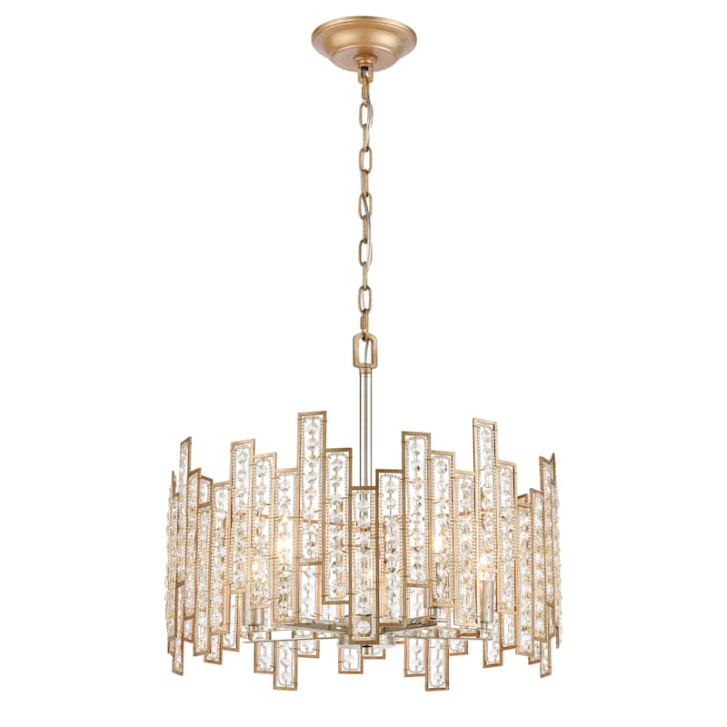 Equilibrium 19-inch Wide 5-Light Chandelier in Matte Gold