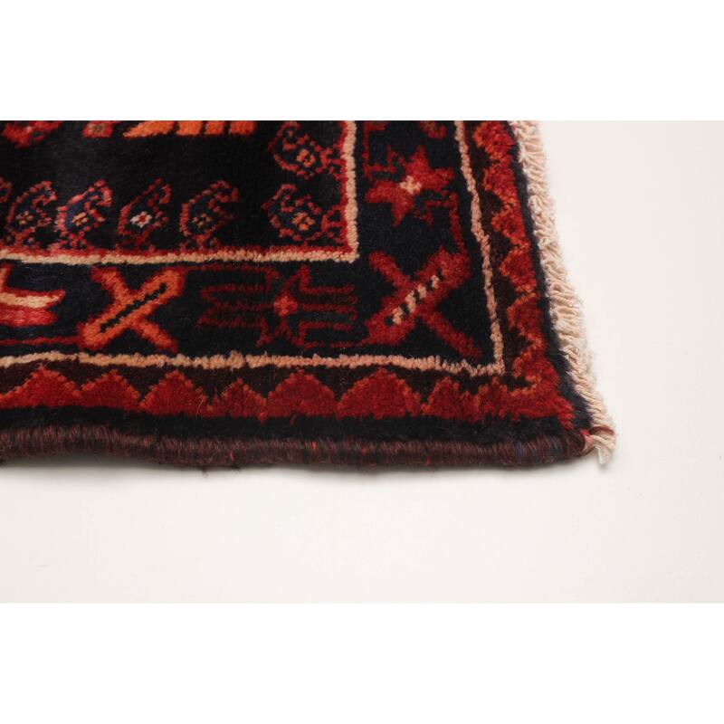 ECARPETGALLERY Hand-knotted Anadol Navy Wool Rug - 3'3 x 9'0