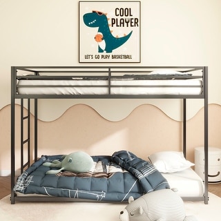 Twin over Twin Bunk Bed With Exchangeable Ladder