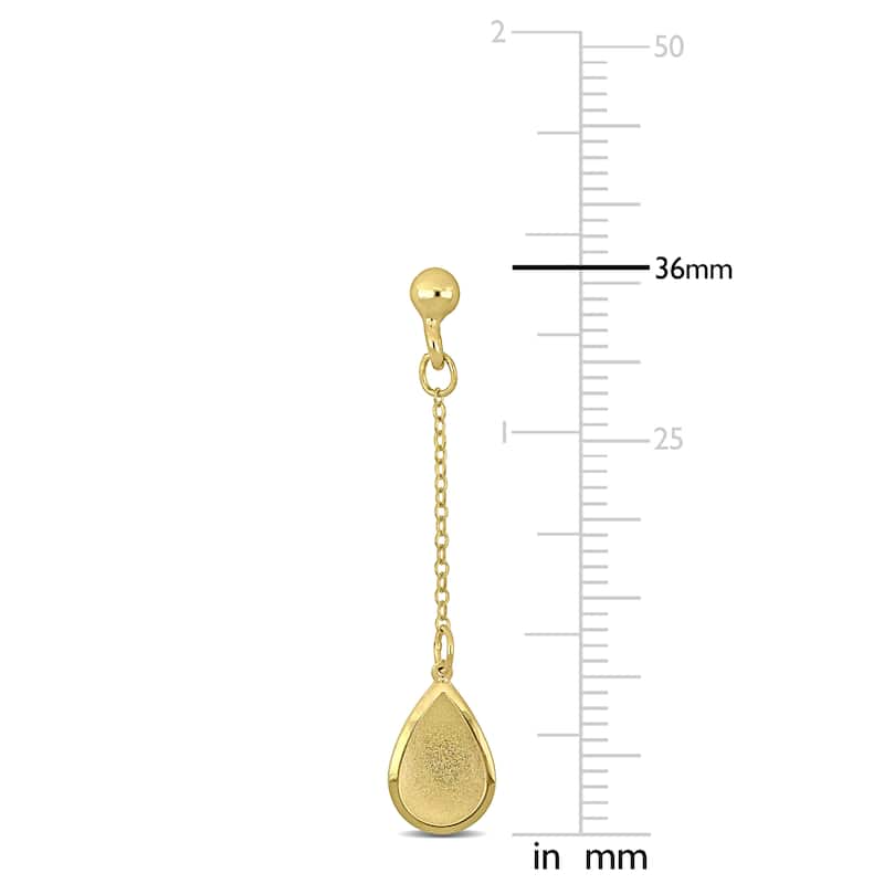 Miadora 14K Yellow Gold Pear Fashion Earrings