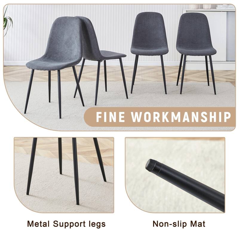 9 Piece Dining Table Set for 8, Modern 71'' Rectangle Wood Storage Dining Table and Fabric Dining Chairs 8 for Dining Room