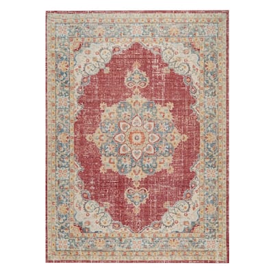 Power Loomed Distressed Area Rug - 2' x 3'