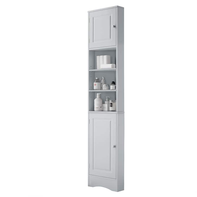 Corner Cabinet for Bathroom - Bathroom Storage Cabinet with Adjustable Shelves
