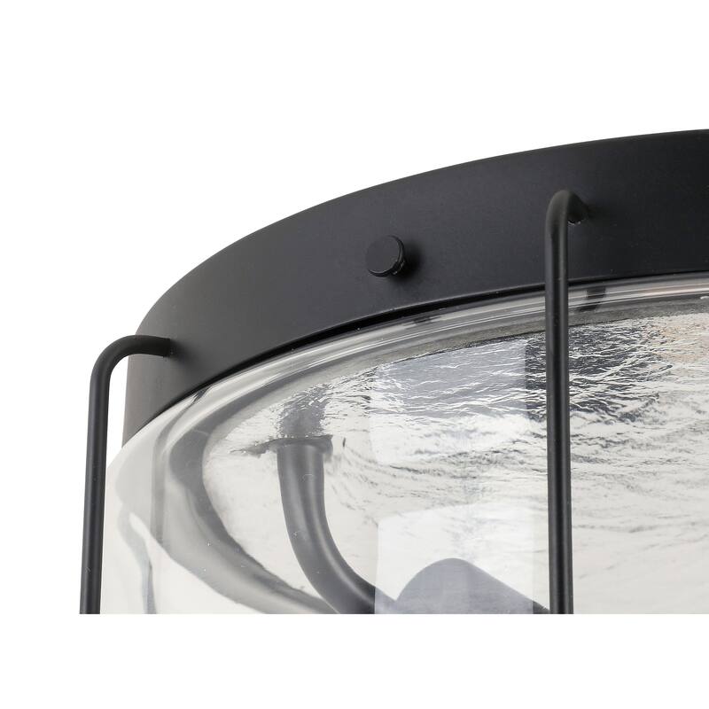 3-Light Black Industrial VIntage Cage Ceiling Light