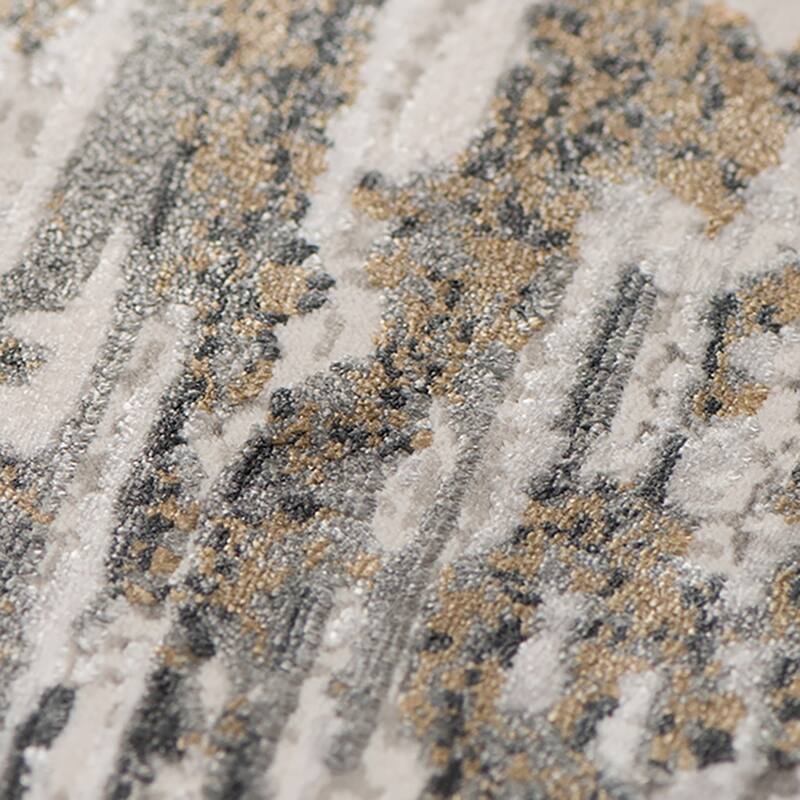 HomeRoots Abstract Contemporary Rectangle Area Rug