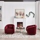 preview thumbnail 28 of 29, Swivel Accent Chair, 360-degree Swivel Barrel Chair with Velvet Fabric Upholstery, Comfy Pumpkin-Shaped Swivel Chair