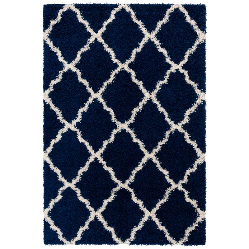 SAFAVIEH Dallas Shag Hacer Trellis 1.5-inch Thick Rug