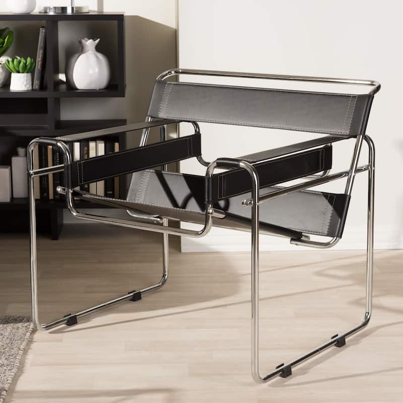 Strick & Bolton Saunders Black Accent Chair