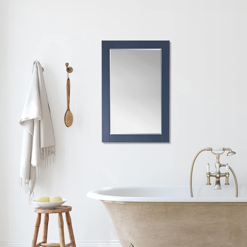 Altair Ivy Rectangular Bathroom Wood Framed Wall Mirror