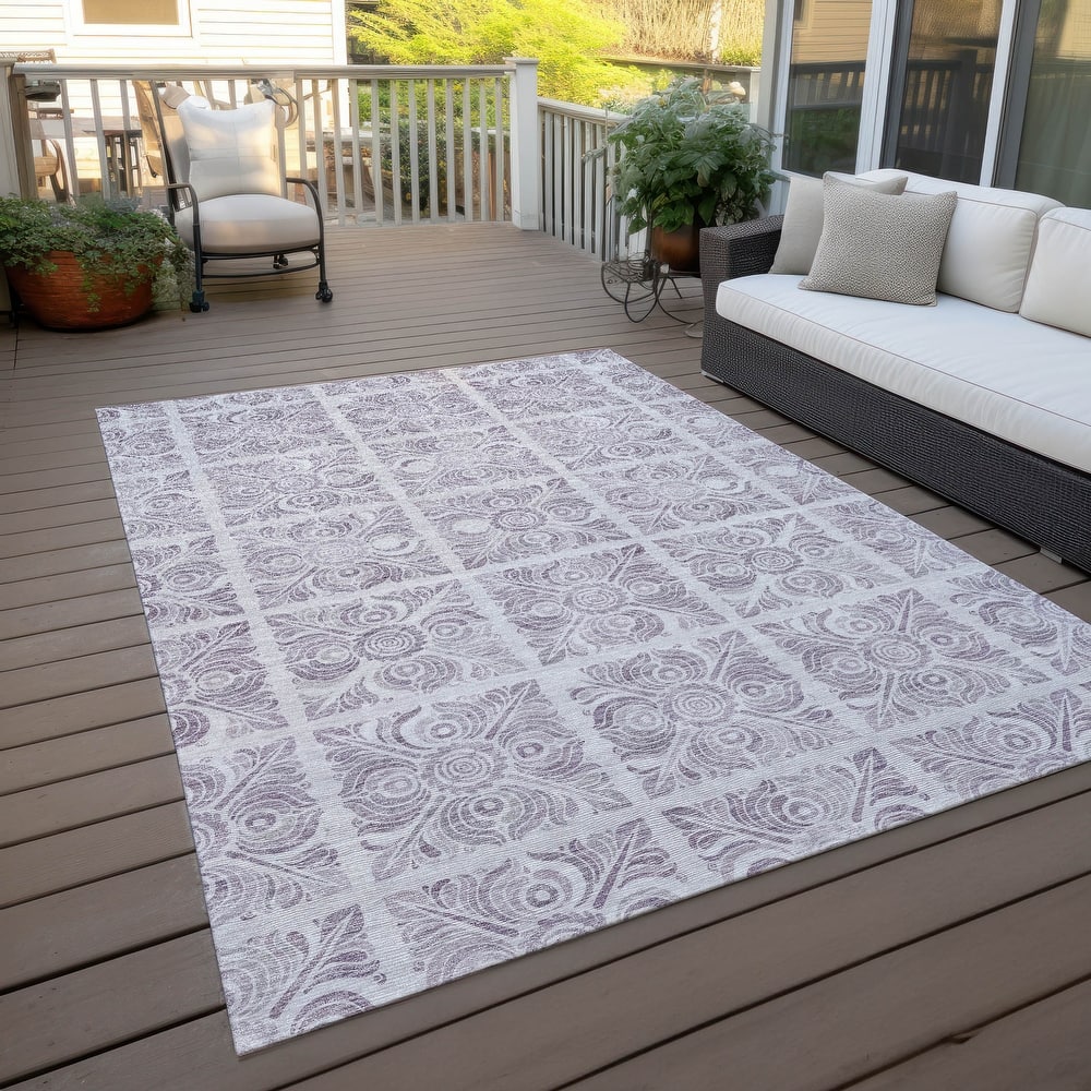 Machine Washable Indoor/ Outdoor Chantille Mosaic Rug