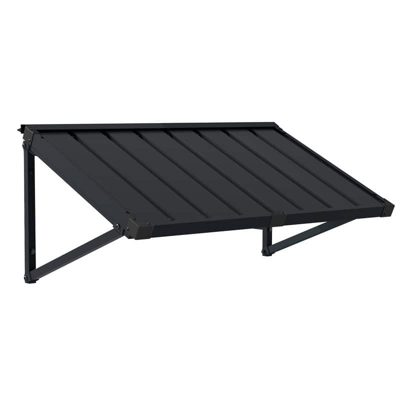 Domi Metal Awnings for Outside, 100''x36''Door Awning, Metal Window Awnings with Powder-Coated Frame,Awnings for Patio
