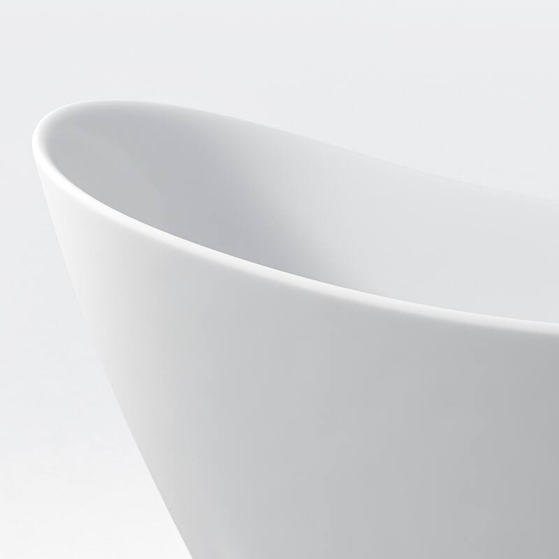 GDFStudio - Juliette Modern Freestanding Soaking Tub with Ergonomic Spa-Style Comfort - 59 "Acrylic freestanding tub
