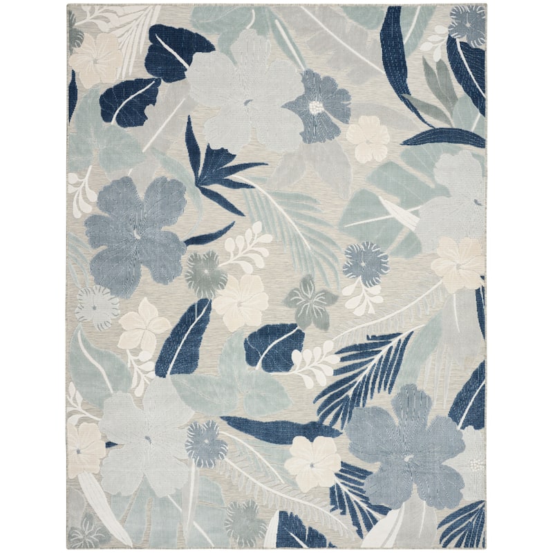 Nourison Suncoast Indoor/Outdoor Floral Area Rug.