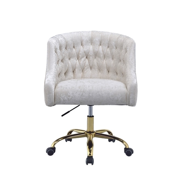 grey crushed velvet office chair