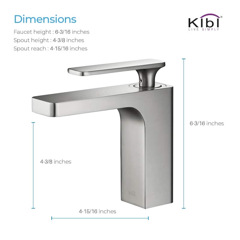Lead Free Solid Brass Single Handle Bathroom Vanity Sink Faucet with Water Hose