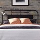 preview thumbnail 18 of 23, Vintage Series Distressed Queen Metal Headboard Black