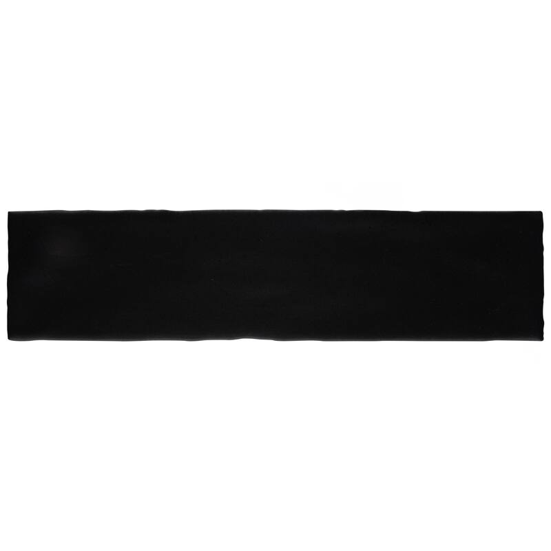 Merola Tile Castillo Matte Black 3" x 12" Ceramic Wall Tile