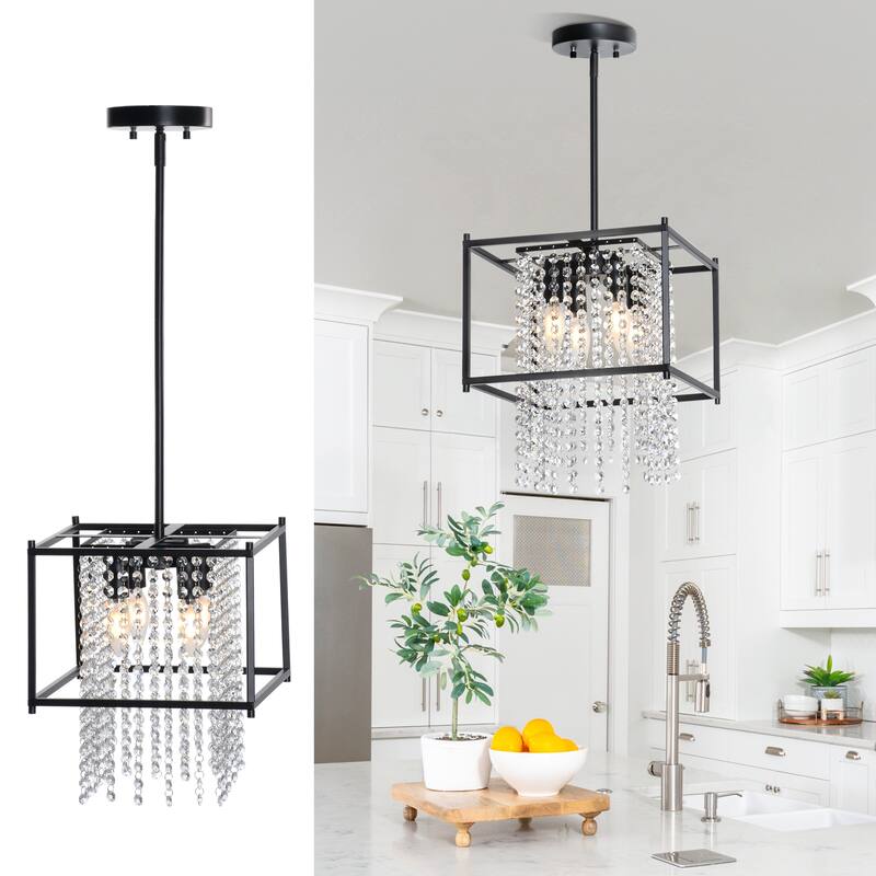 Moasis Round/Square Crystal Chandeliers Modern Hanging Light