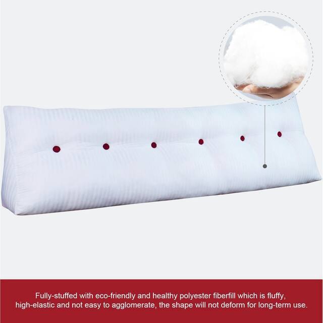 WOWMAX Large Reading Wedge Headboard Pillow for Bed Rest Back Support