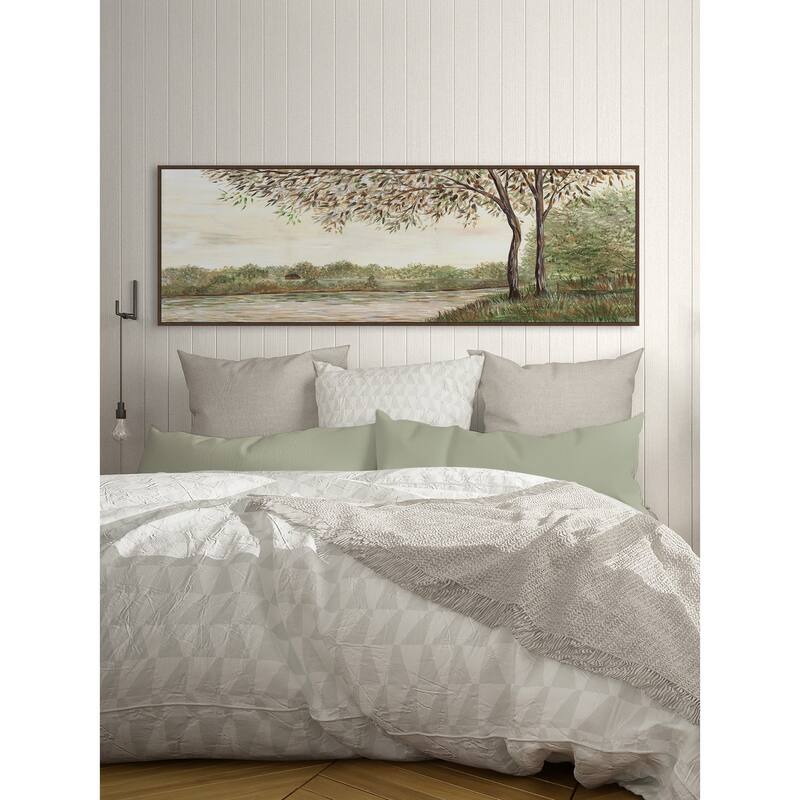 Watch the Water Floater Framed Print on Canvas