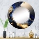 preview thumbnail 5 of 12, Designart 'Abstract Marble Geode Blue I' Printed Abstract Liquid Ink Wall Mirror 32in.x32in.