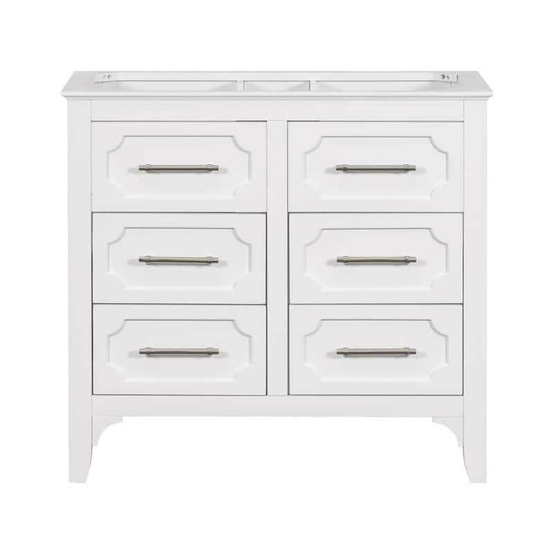 36" Bathroom Vanity without Sink ,Four Drawers, Bathroom Storage Cabinet
