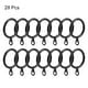 preview thumbnail 12 of 13, Curtain Rings, Metal Drapery Ring for Curtain Rods, 28 Pcs Black - 28mm