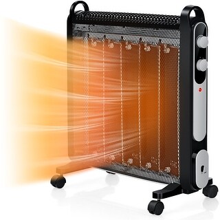 Costway 1500W Electric Mica Space Heater Portable Heater w/Adjustable - See details