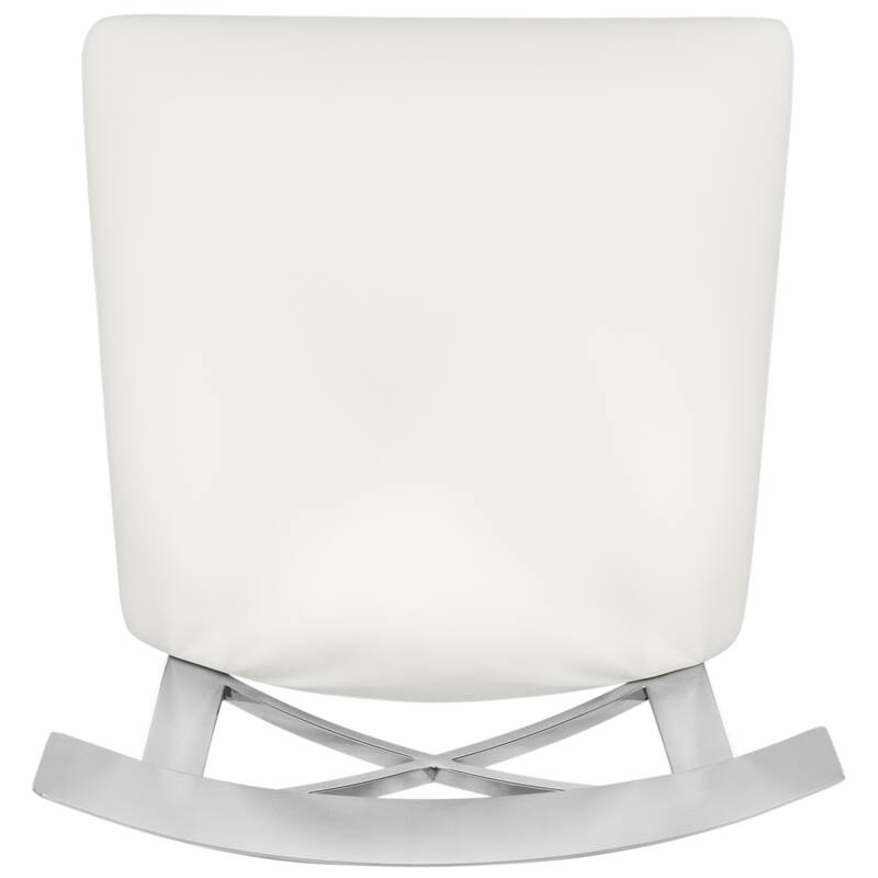 SAFAVIEH Peggie 35-inch Stainless Steel Cross Back Black Counter Stool - 17.5" x 18.5" x 35" - 18Wx19Dx35H